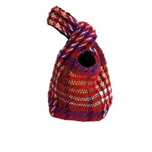 Carlton Yaito Wool Flannel Knot Bag Multicolor Small Purse